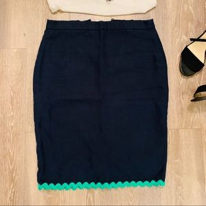 J. Crew Linen High Waisted Pencil Skirt